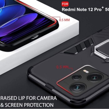 Sustiprintas dėklas 4in1 - juodas (Xiaomi Redmi Note 12 Pro Plus)